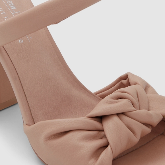 CALL IT SPRING - twisted knot square toe, block heel - RHIA sandals in pink - Picture 8 of 10